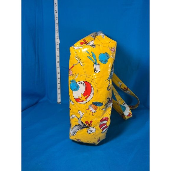 Dr. Seuss Cat in the Hat Yellow Tote Purse Bag Pocket on Inside - Picture 3 of 4